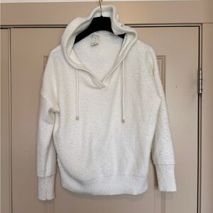 JOIE Cozy White Hooded Sweater